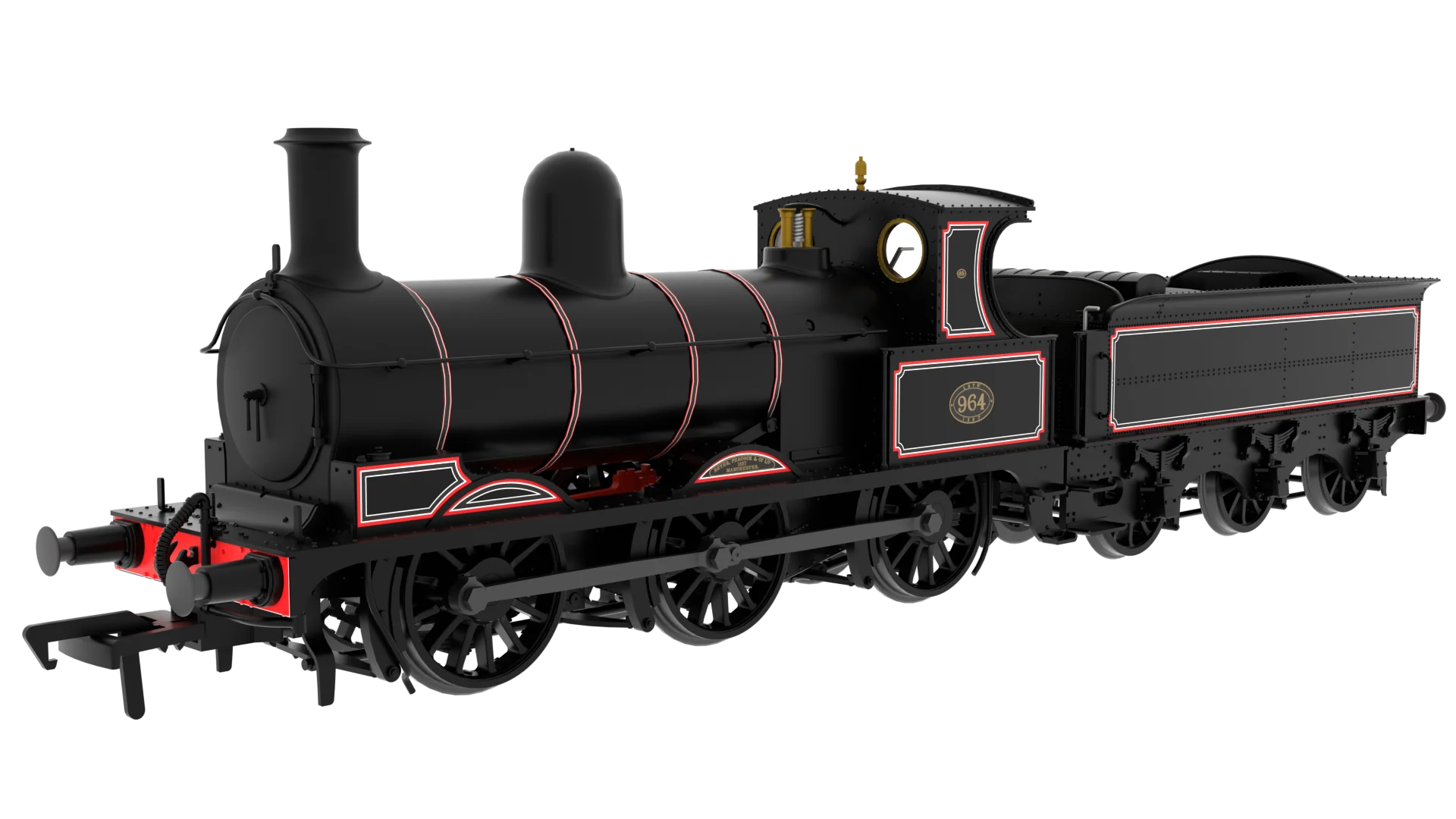817502 Class 25 'Ironclad' 0-6-0 No.964 Lancashire & Yorkshire Lined Black (post-1890) Steam Locomotive - DCC Sound
