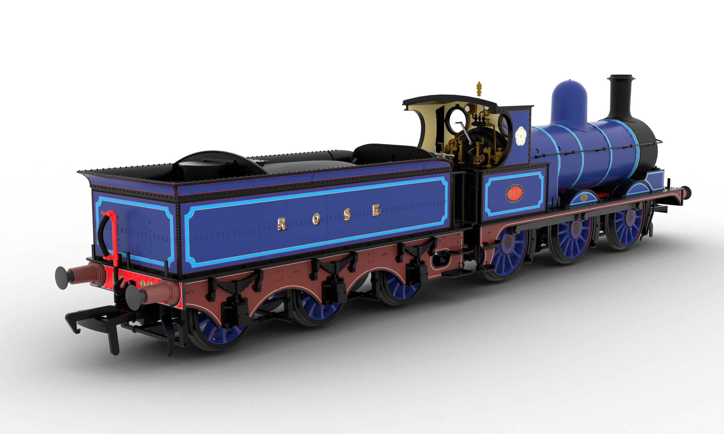817013 Class 25 0-6-0 Lancashire & Yorkshire 'Rose' No.957 'What-If' Blue Steam Locomotive - Image 2