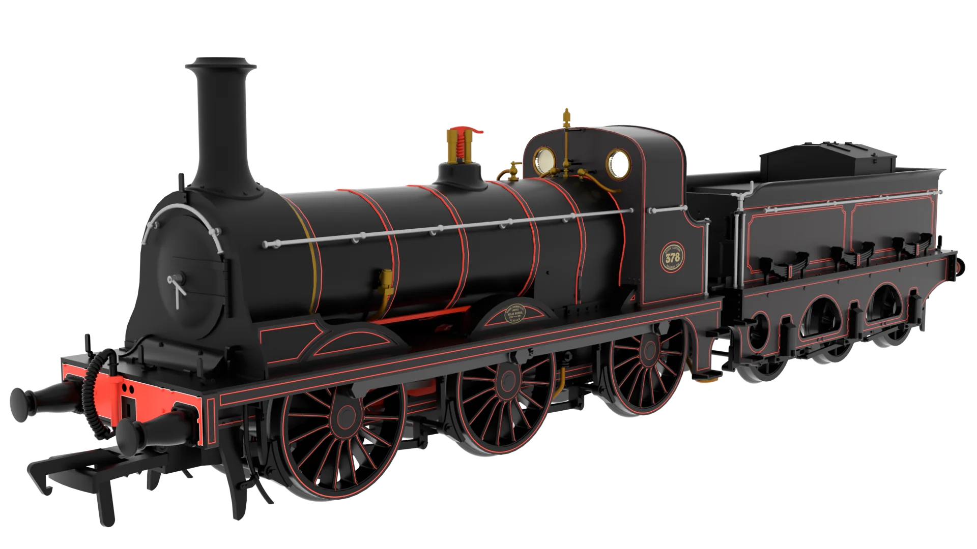 825502 SER O Class 0-6-0 No.378 SER Lined Black (Red Lining) Steam Locomotive - DCC Sound