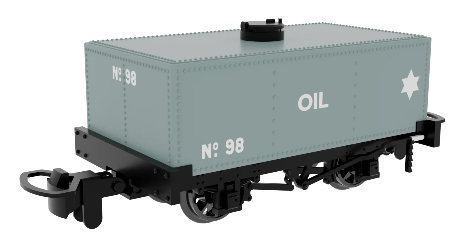 833105 Rectangular Tank - Light Grey - 'OIL' No. 98