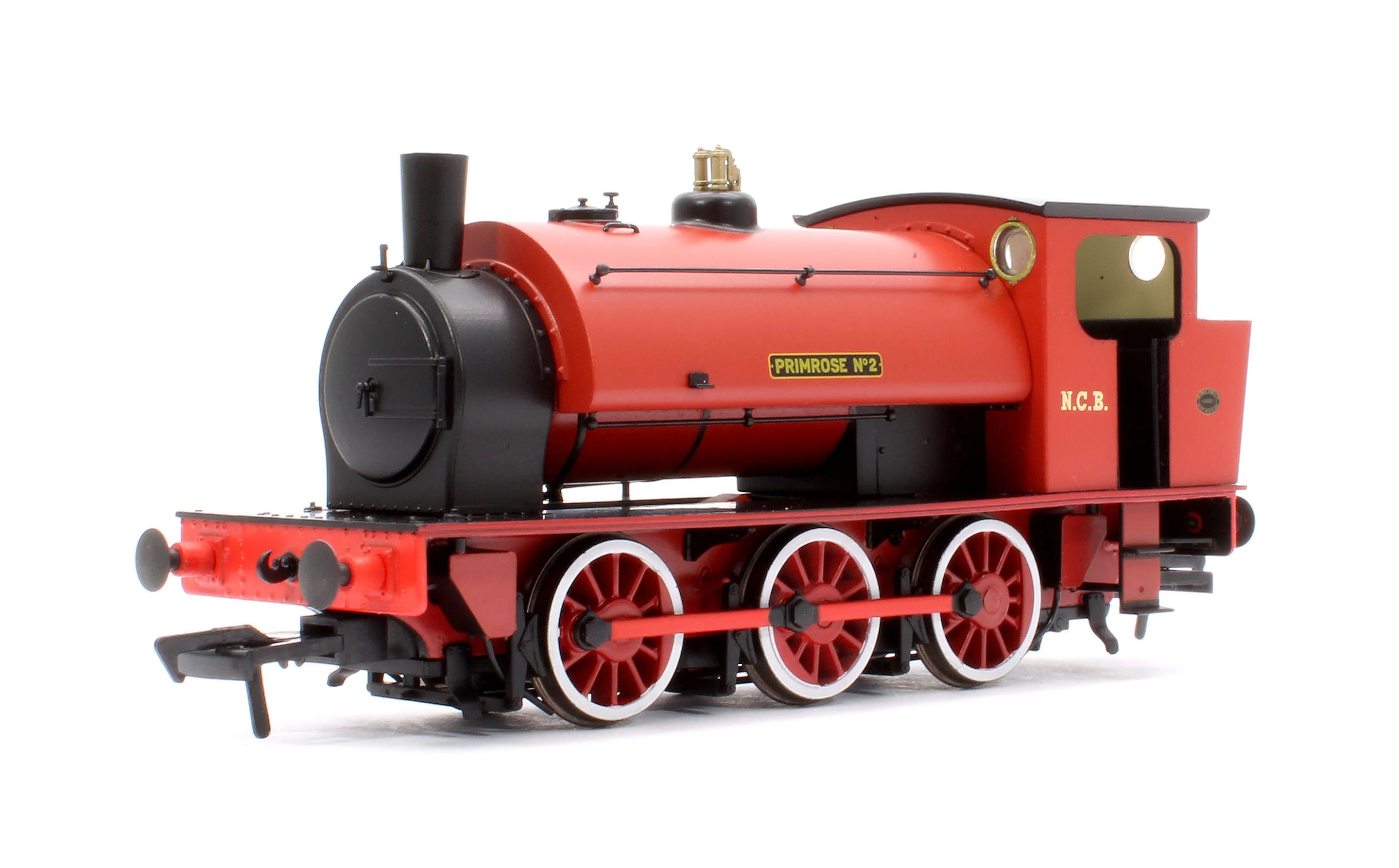 16” Hunslet "Primrose No. 2", NCB red with stovepipe chimney, No. 3715 (as preserved at Embsay in the 1970s) - Steam Tank Locomotive (DCC Ready)