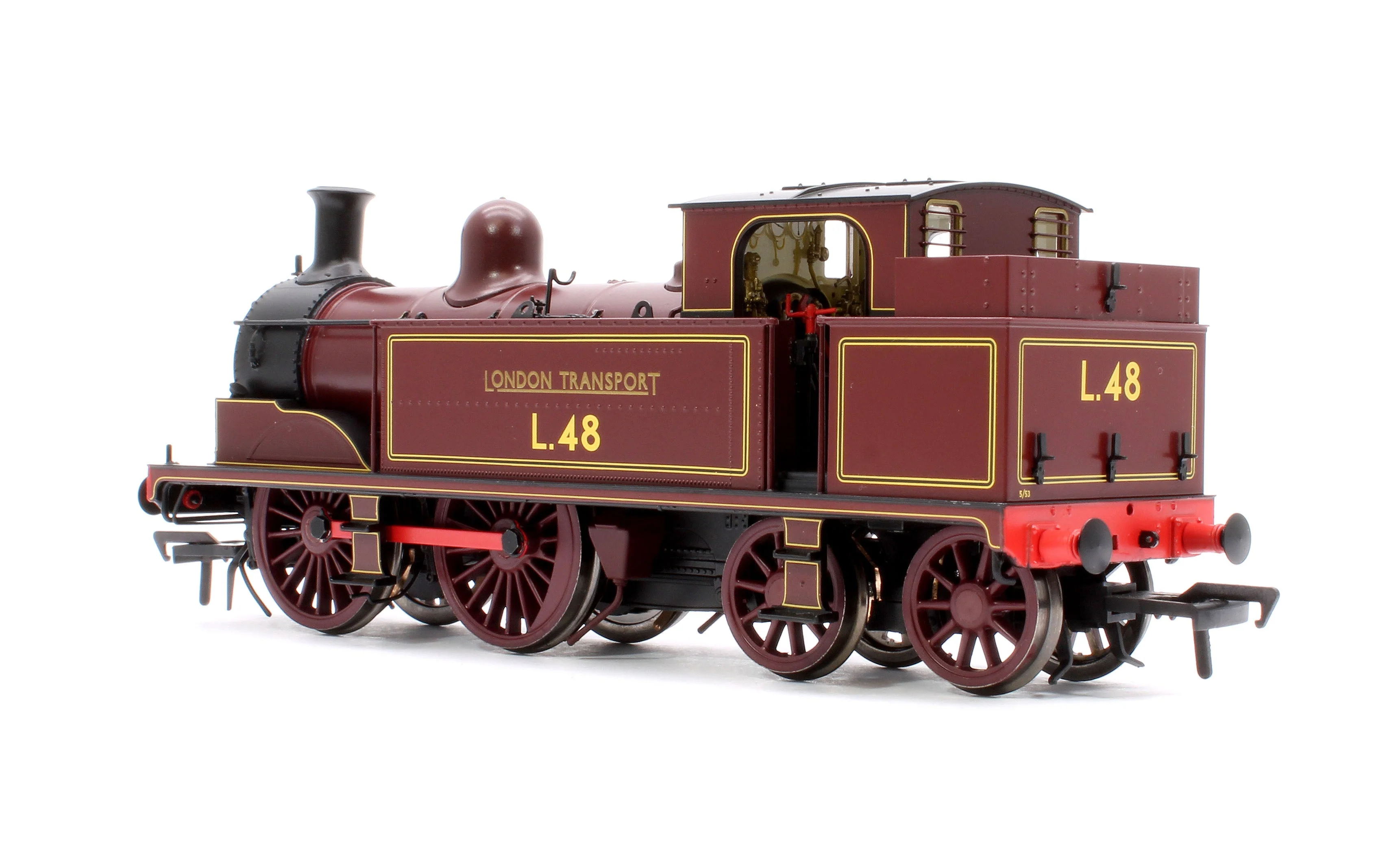 Pre-Owned Metropolitan Railway E Class No. 1 0-4-4T No. L48, London Transport Lined Maroon - Steam Tank Locomotive - DCC Sound Fitted - Image 2