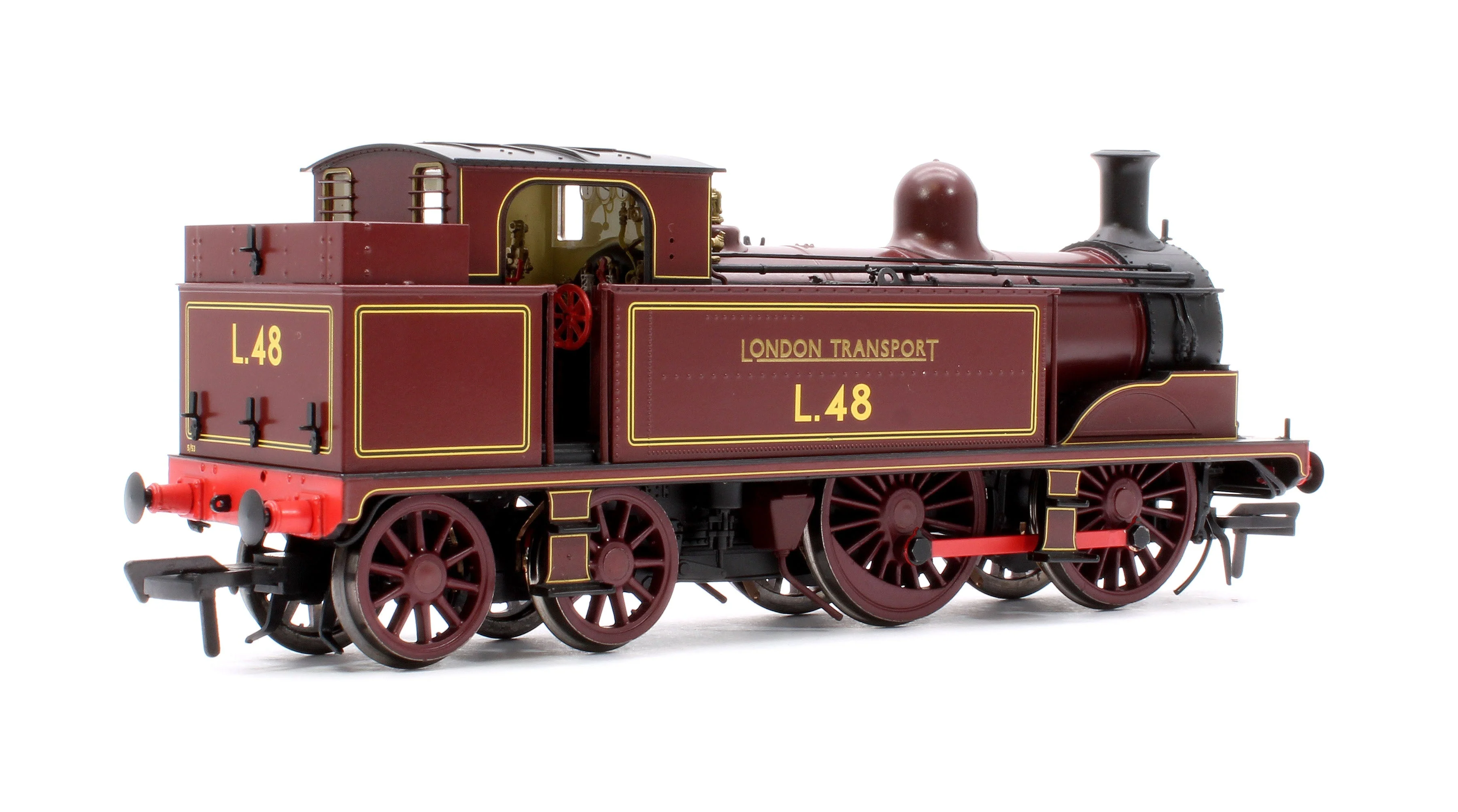 Pre-Owned Metropolitan Railway E Class No. 1 0-4-4T No. L48, London Transport Lined Maroon - Steam Tank Locomotive - DCC Sound Fitted - Image 3
