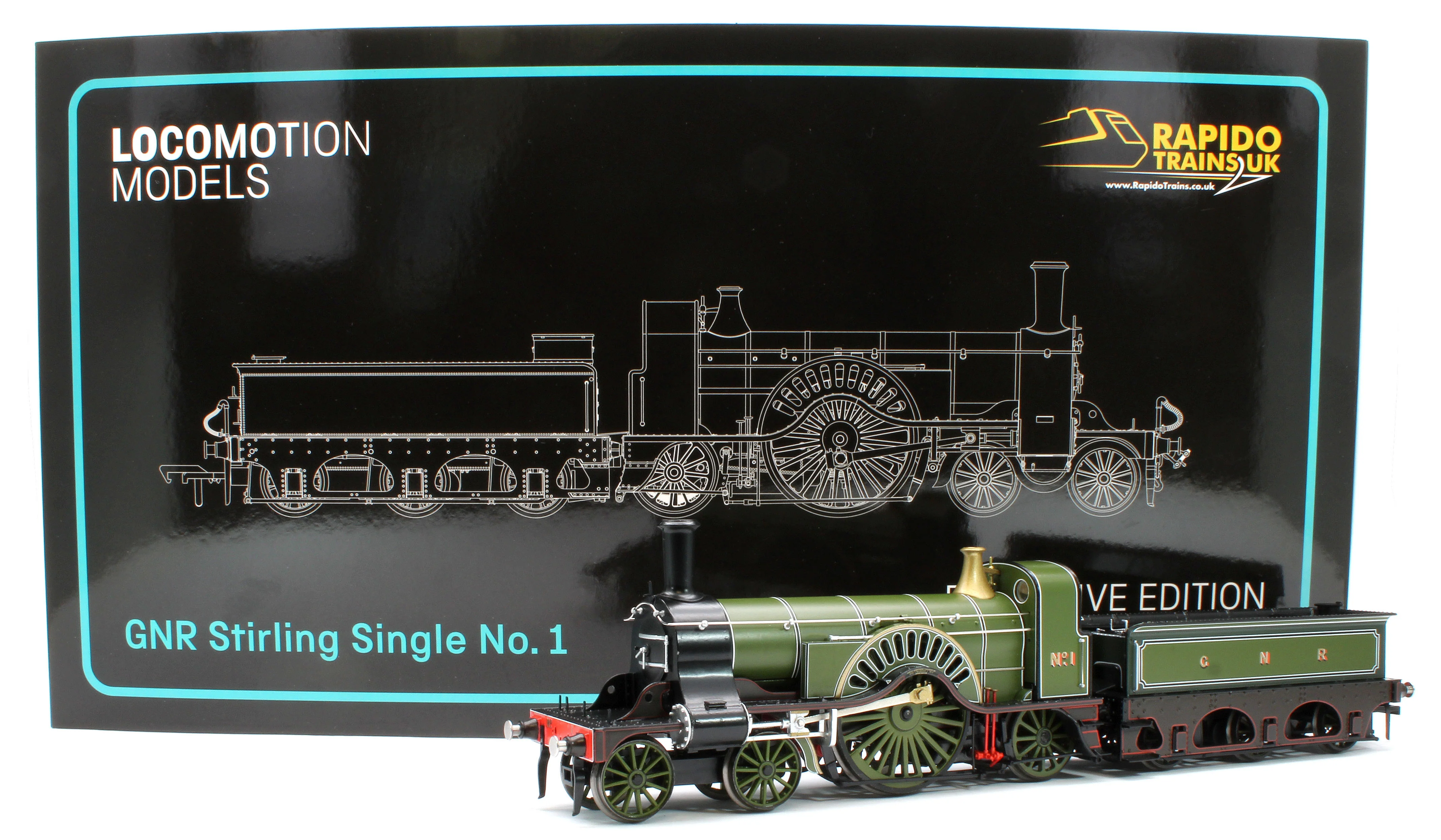 947503 GNR Stirling Single 4-2-2 No.1 '200 Years Special' (Locomotion Models Exclusive) Steam Locomotive - DCC Sound - Image 2