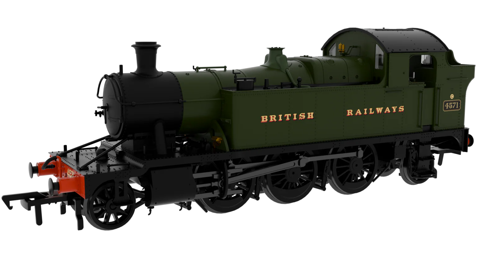 GWR 45xx No.4571 British Railways (serif) Green Steam Locomotive