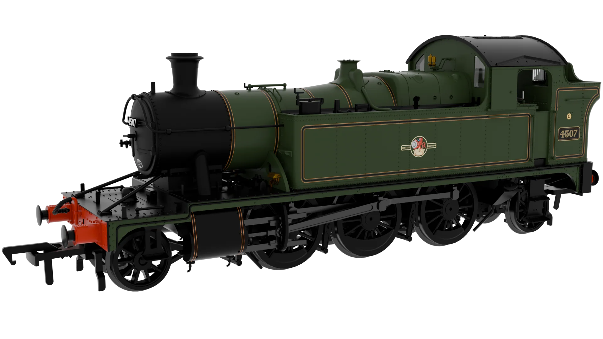 GWR 45xx No.4507 BR Late Crest Lined Green Steam Locomotive