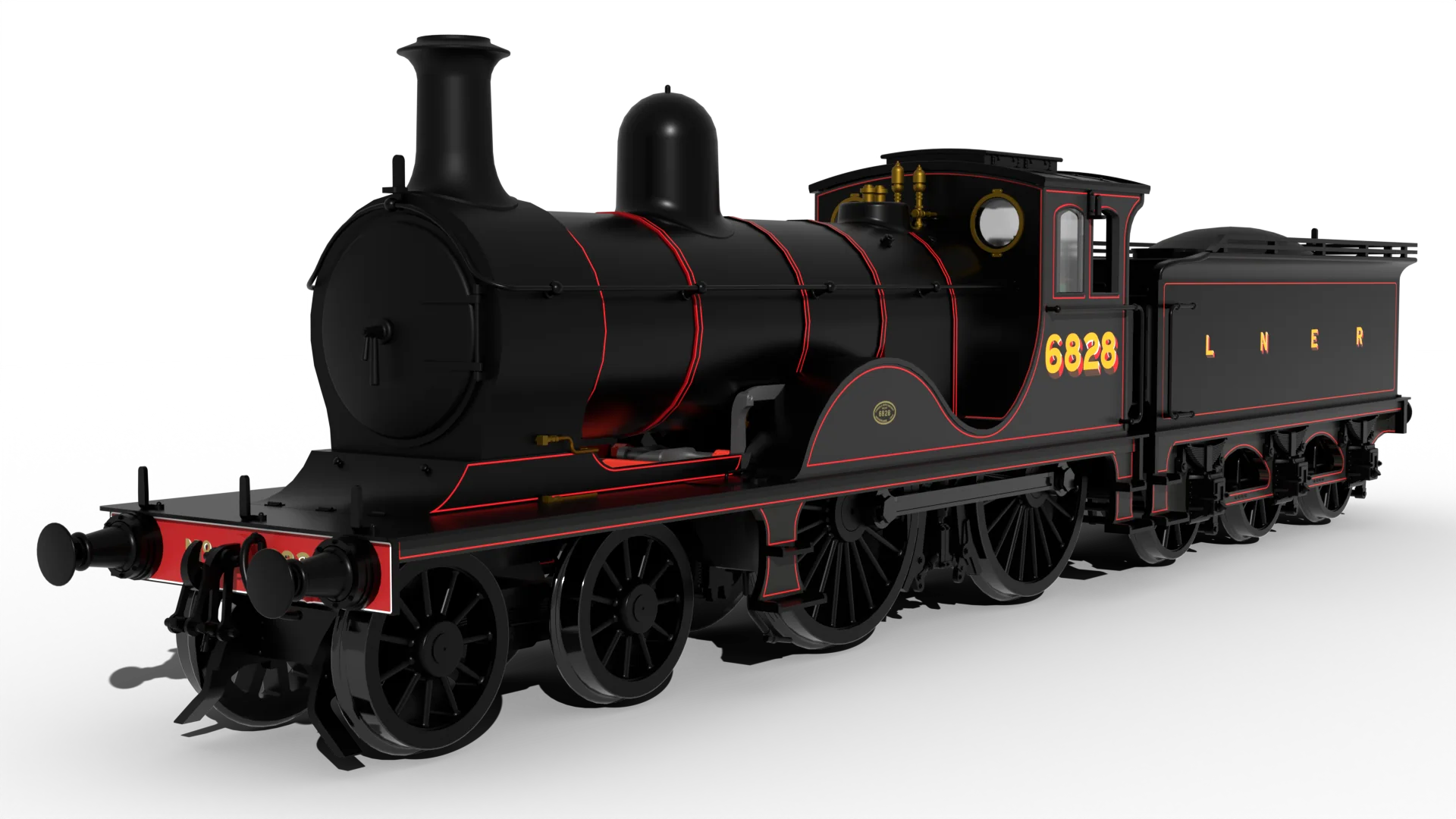LNER D40 Class 4-4-0 No.6828 - LNER Lined Black Steam Locomotive
