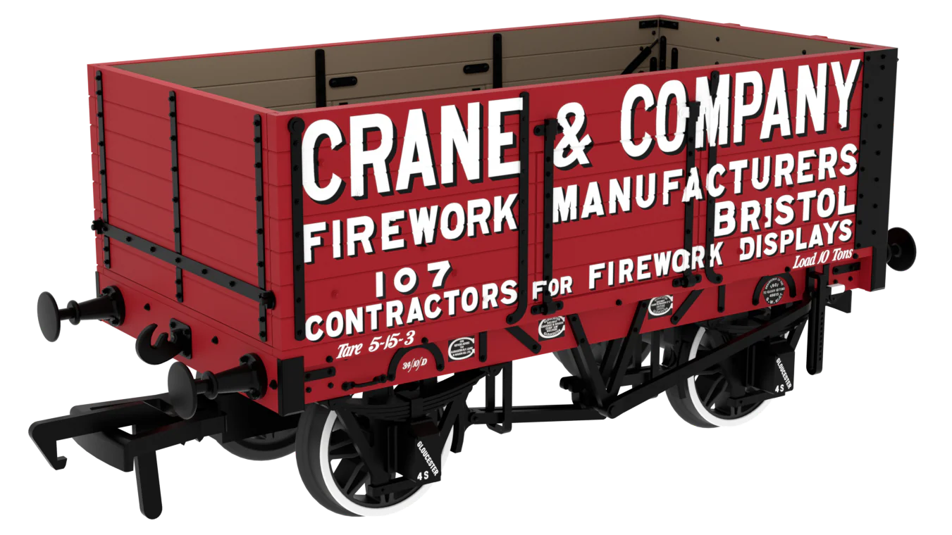 967808 RCH 1907 Spec Open Wagon Crane & Company No. 107 7-plank wagon with side and end doors