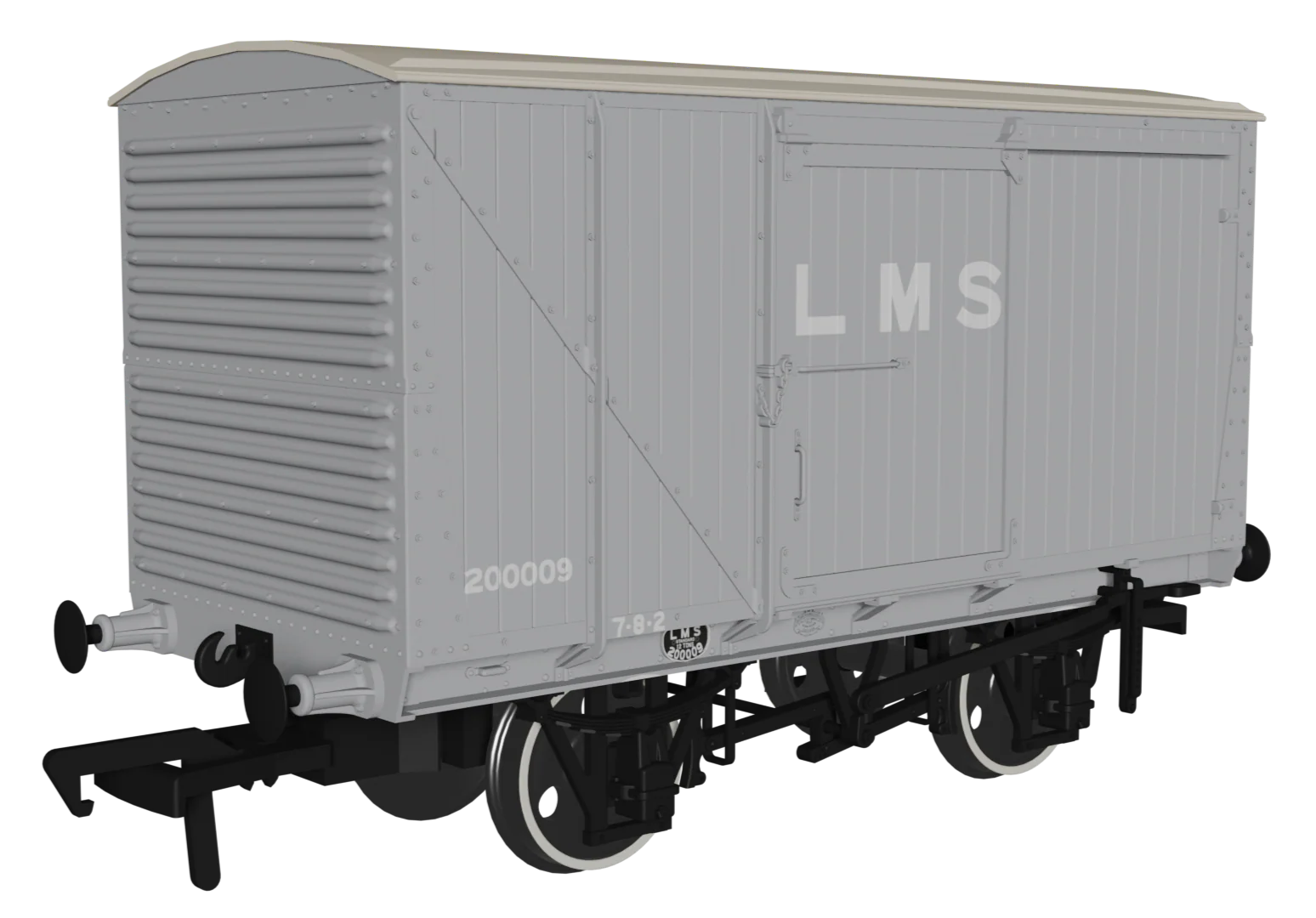 970001 12 Ton LMS D1663 Van - LMS (pre-36) No.200009 - Image 5