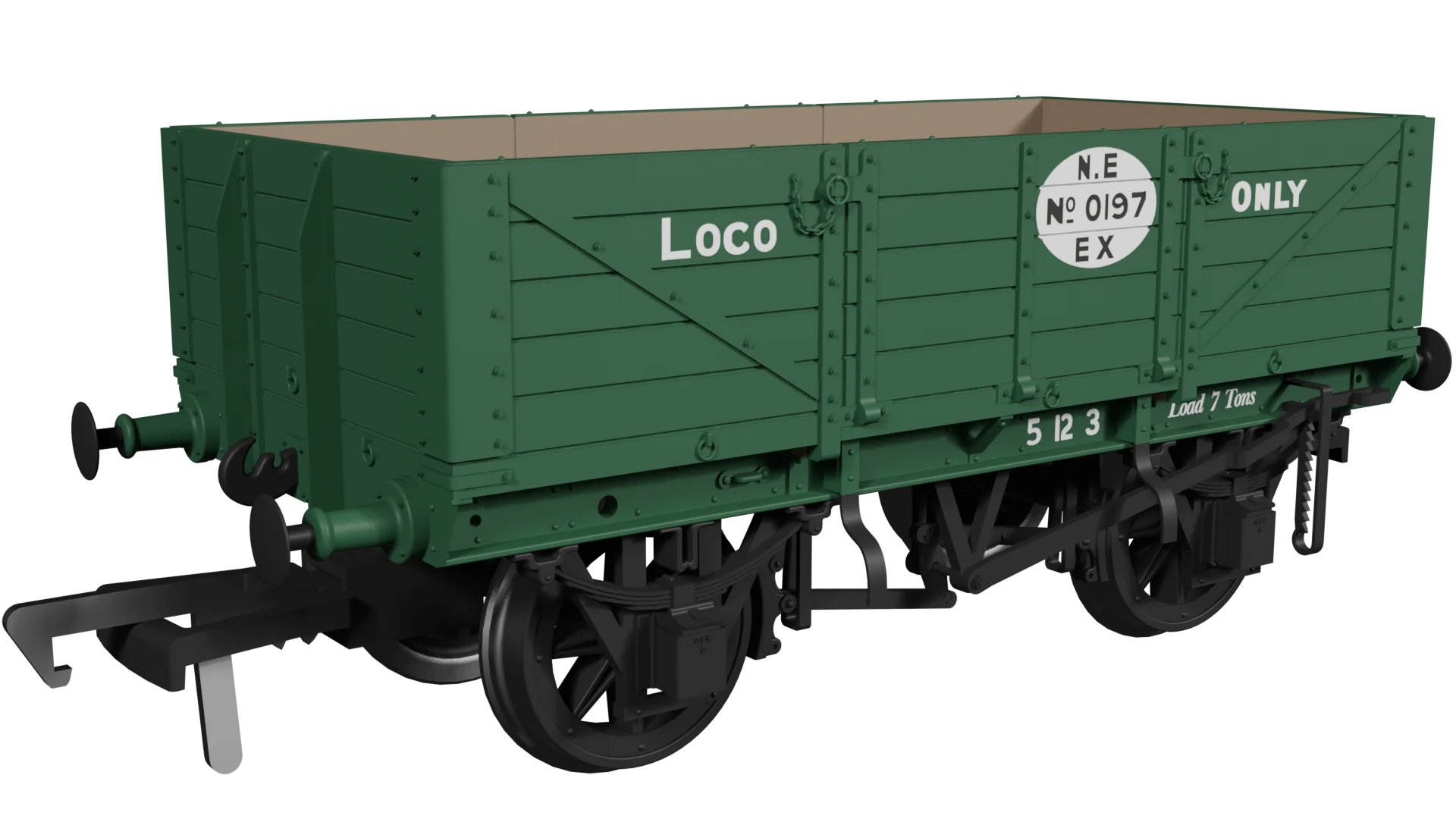 972013 GER Dia.17 5-Plank Open Wagon NE Loco No.O197