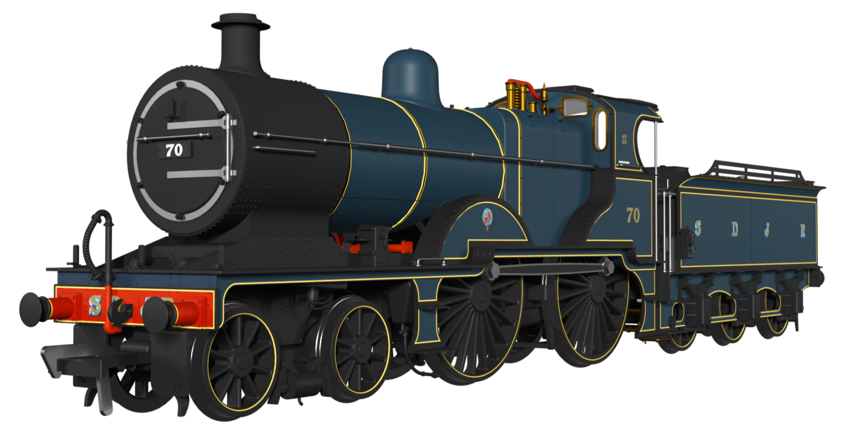 974504 Midland Railway 483 Class 4-4-0 SDJR Blue No.70 Steam Locomotive - DCC Sound - Image 3
