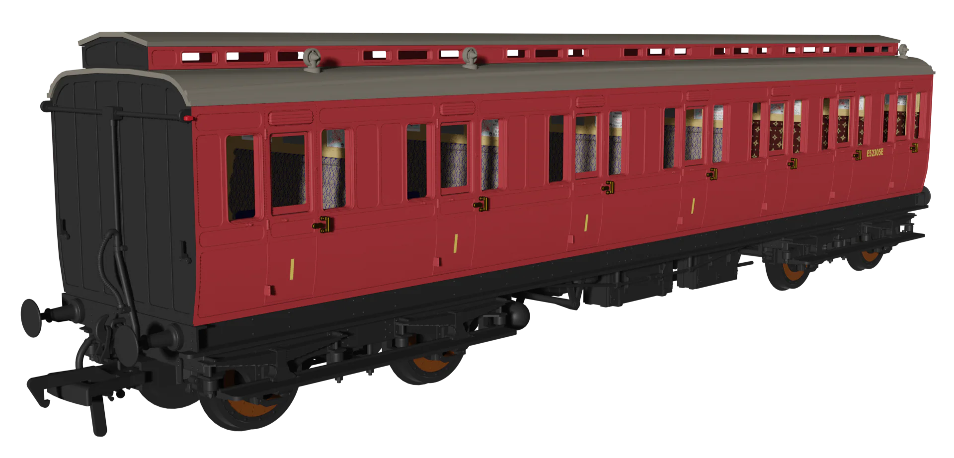 'Evolution' 48' BR Crimson Non-Corridor Carriage No.E51876E, E52305E & E51366E Triple Pack - Image 5