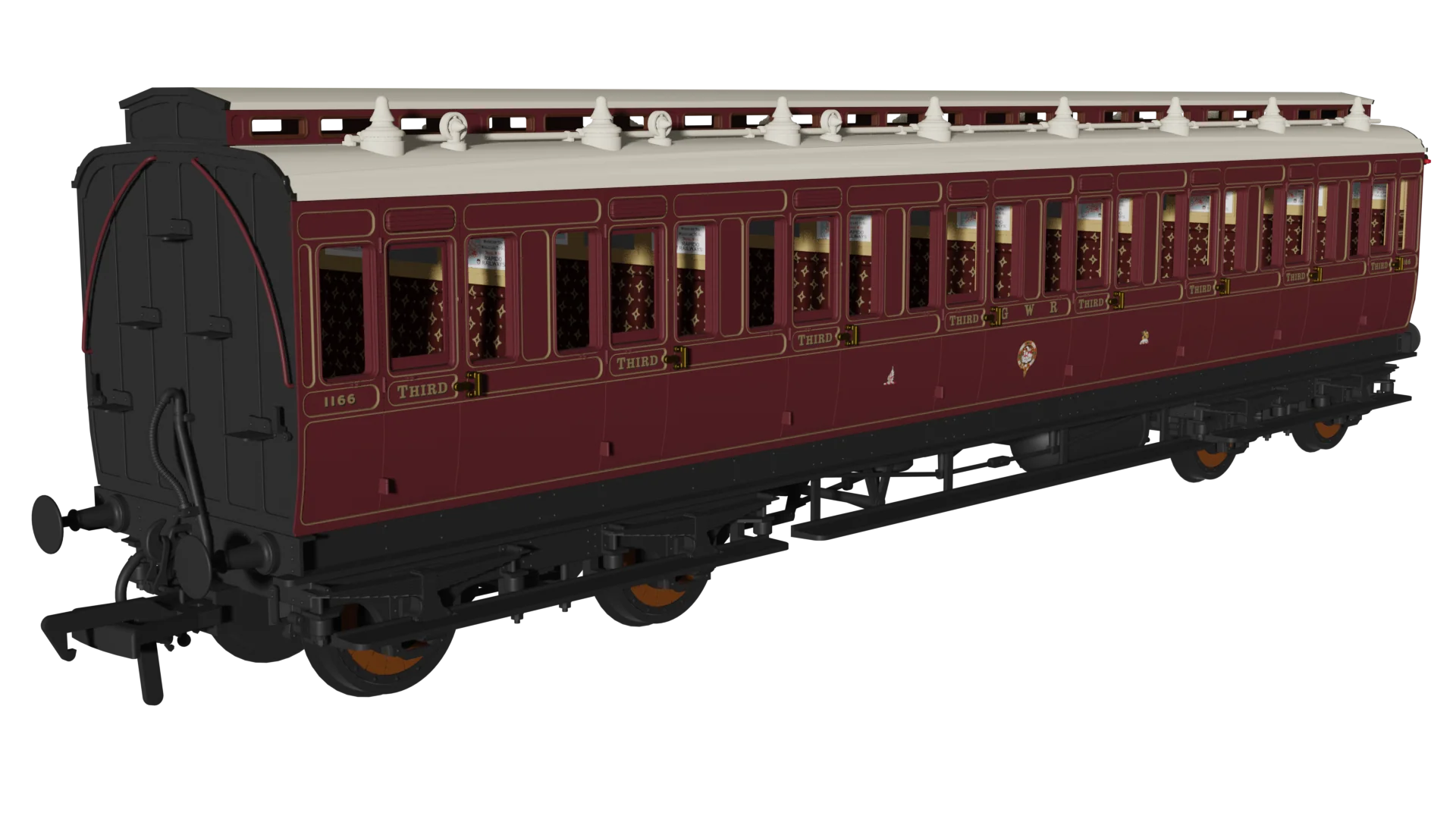 GWR Lined Crimson Lake 'Evolution' Non-Corridor Carriage Pack - Image 3
