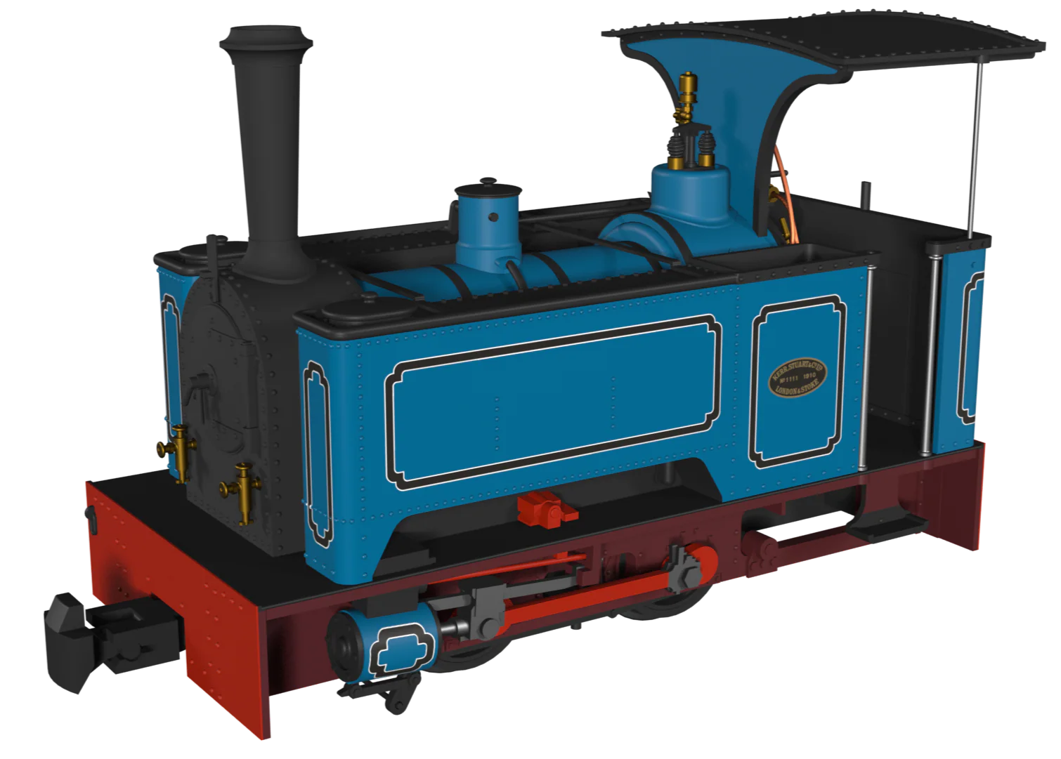 Sirdar Class 0-4-0 Kerr, Stuart & Co. Long-Tank Lined Blue Steam Locomotive - Image 2