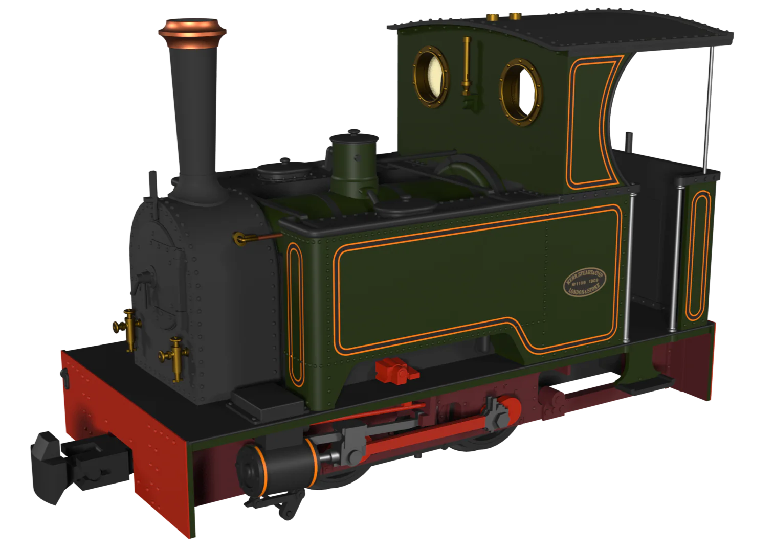 Sirdar Class 0-4-0 Kerr, Stuart & Co. Short-Tank 'What If' - Lined Green Steam Locomotive - DCC Fitted