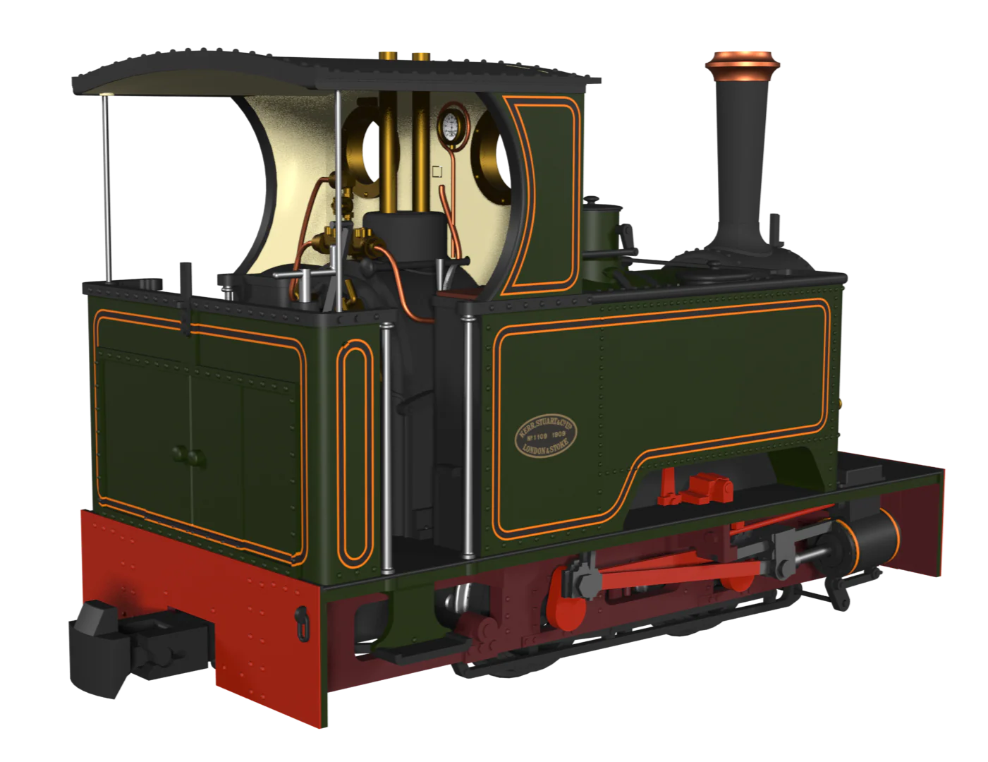 Sirdar Class 0-4-0 Kerr, Stuart & Co. Short-Tank 'What If' - Lined Green Steam Locomotive - DCC Fitted - Image 2