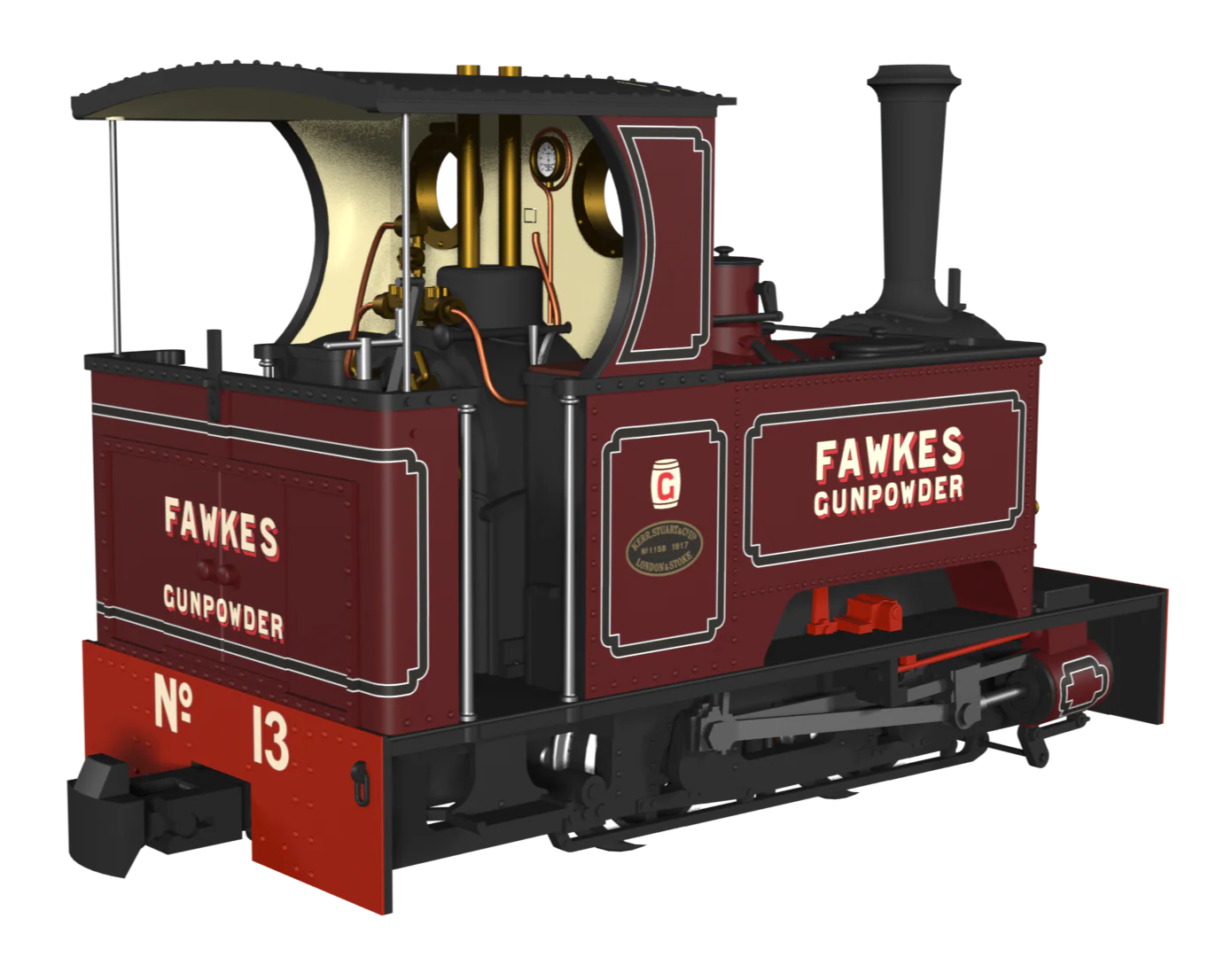 Sirdar Class 0-4-0 Kerr, Stuart & Co. Short-Tank 'What If' - G. Fawkes Lined Maroon Steam Locomotive - Image 2