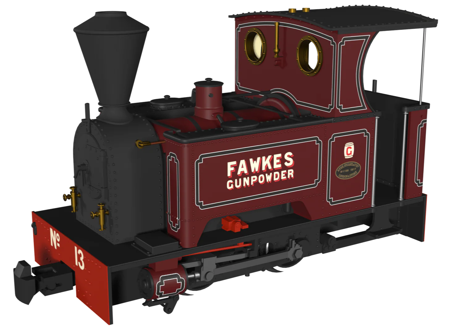 Sirdar Class 0-4-0 Kerr, Stuart & Co. Short-Tank 'What If' - G. Fawkes Lined Maroon Steam Locomotive - Image 3