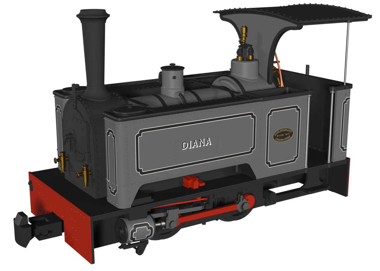 Sirdar Class 0-4-0 Kerr, Stuart & Co. Long-Tank 'Diana’ Lined Grey (As Preserved) Steam Locomotive - Image 10
