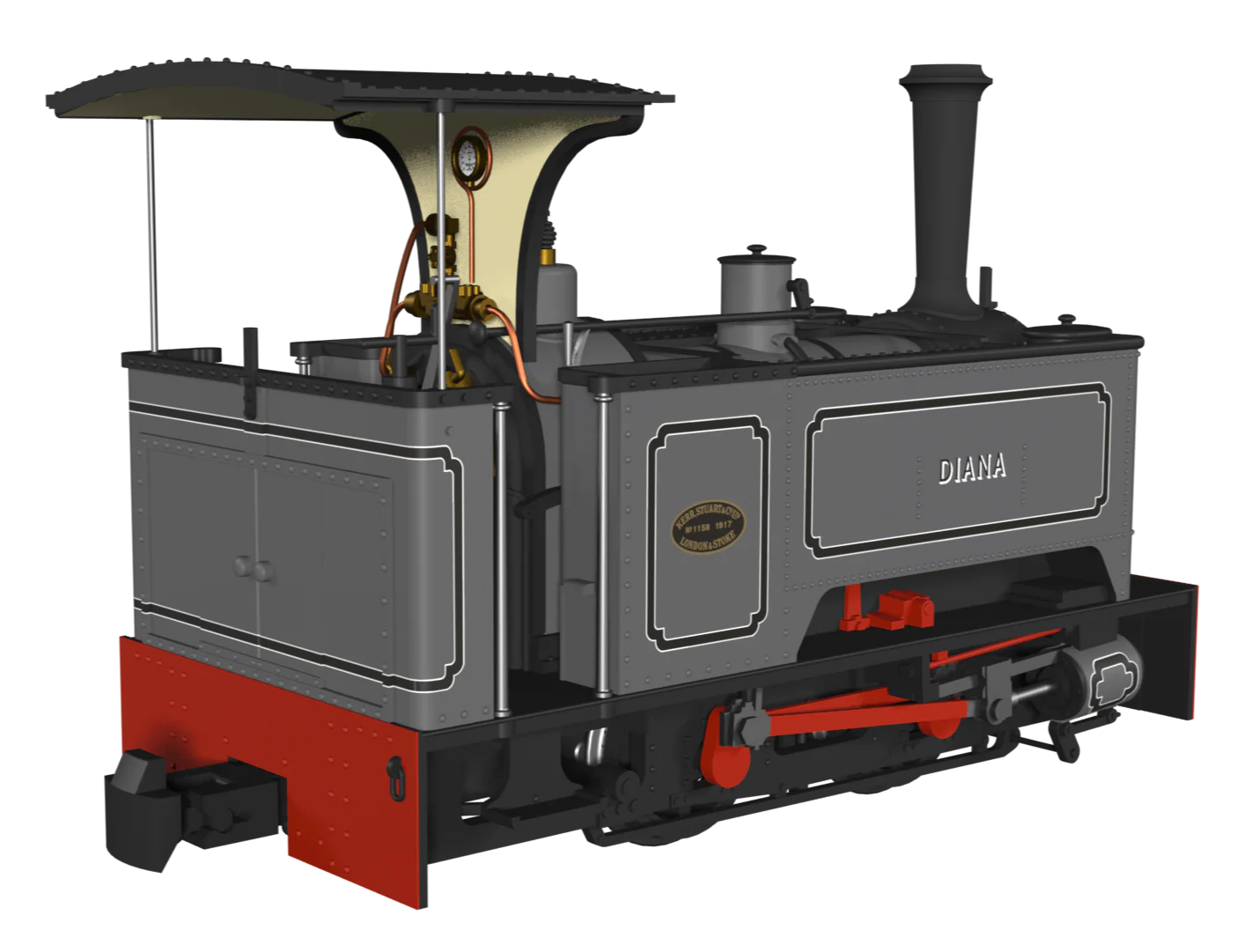 Sirdar Class 0-4-0 Kerr, Stuart & Co. Long-Tank 'Diana’ Lined Grey (As Preserved) Steam Locomotive - Image 11