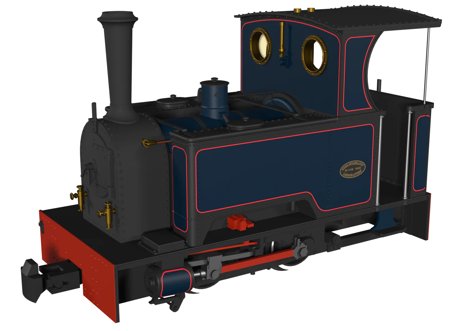 Sirdar Class 0-4-0 Kerr, Stuart & Co. Short-Tank 'What If' - Lined Dark Blue Steam Locomotive - DCC Fitted