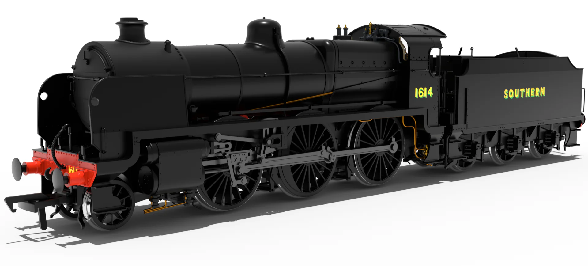 SR U Class 2-6-0 No.1614 - SR Black & Sunshine Lettering Steam Locomotive - DCC Sound