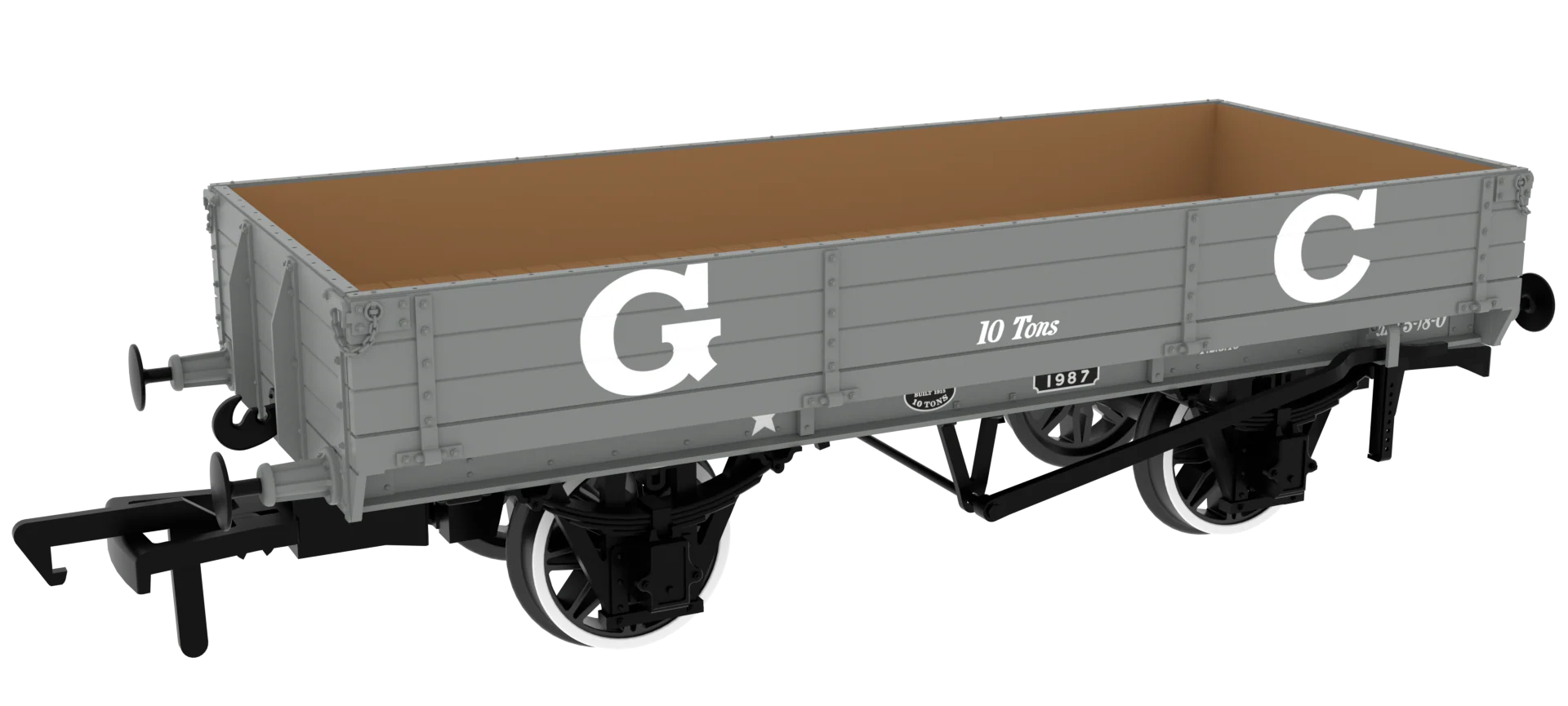 GCR Dia. 6C 3-Plank Open - No. 1987 GCR Grey