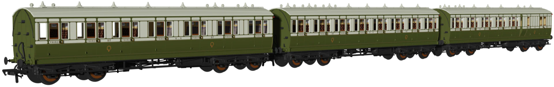 978113 ‘Evolution’ 48’ Highland Railway Green and White No.12, 47 & 97 Triple Pack