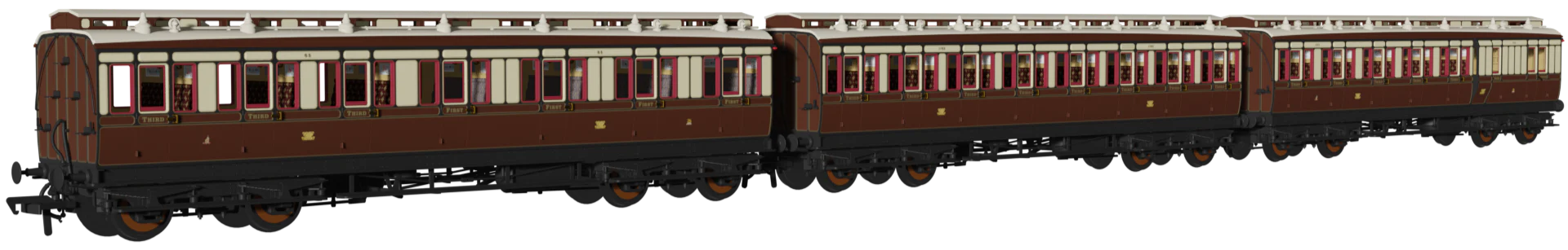 978131 ‘Evolution’ 48’ Great Western Railway Chocolate and Cream (Early Monogram) No.223, 1165 & 65 Triple Pack