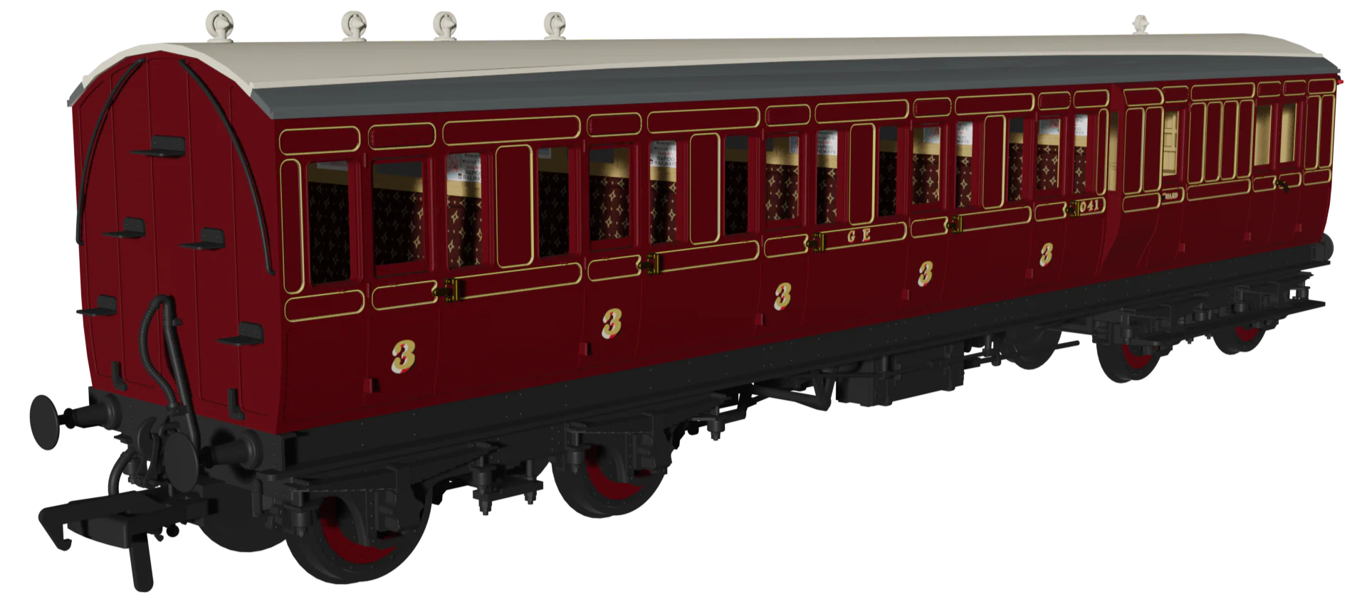 978143 ‘Evolution’ 48’ Great Eastern Railway Crimson No.1041, 202 & 136 Triple Pack - Image 2