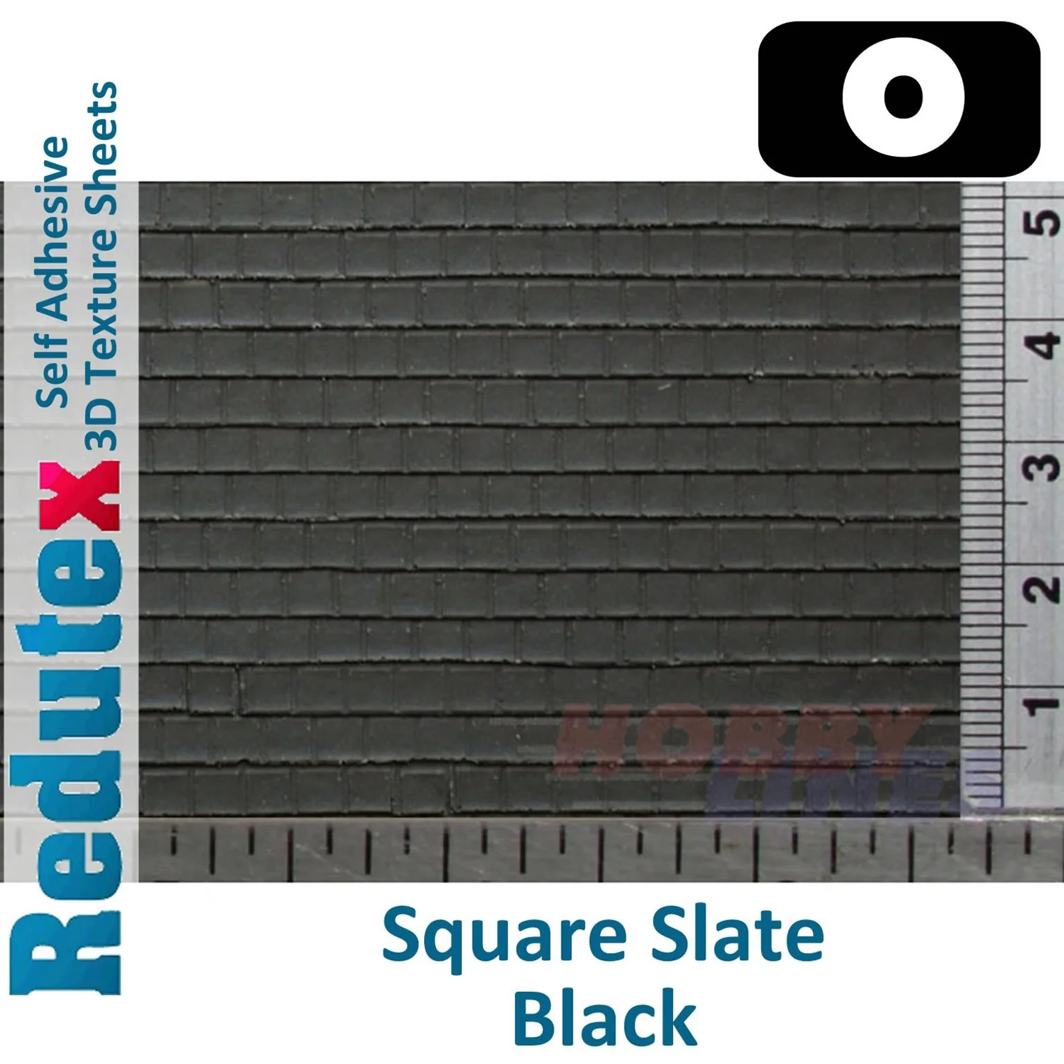 043PC111 Arabic Square Slate Terracotta O/1:43 Self Adhesive 3D Textured Sheet