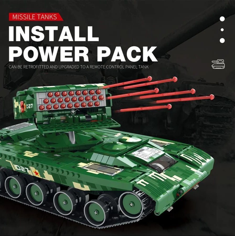 RC Missile Firing Tank 1488pc Construction Set - Image 2