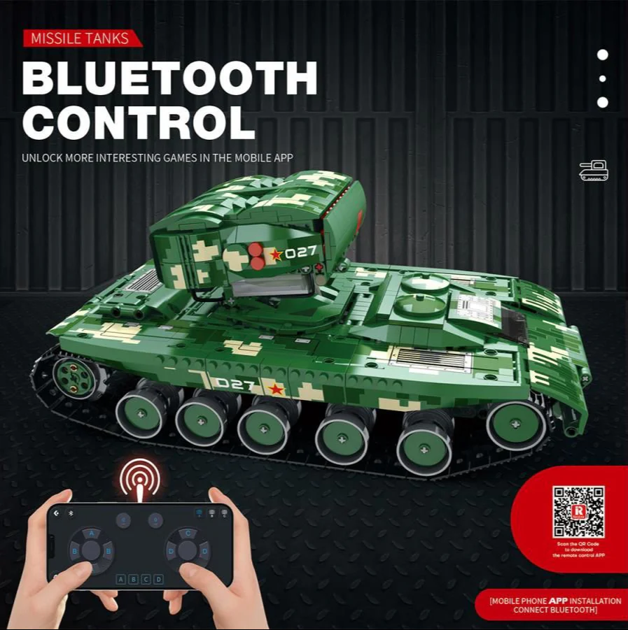 RC Missile Firing Tank 1488pc Construction Set - Image 4