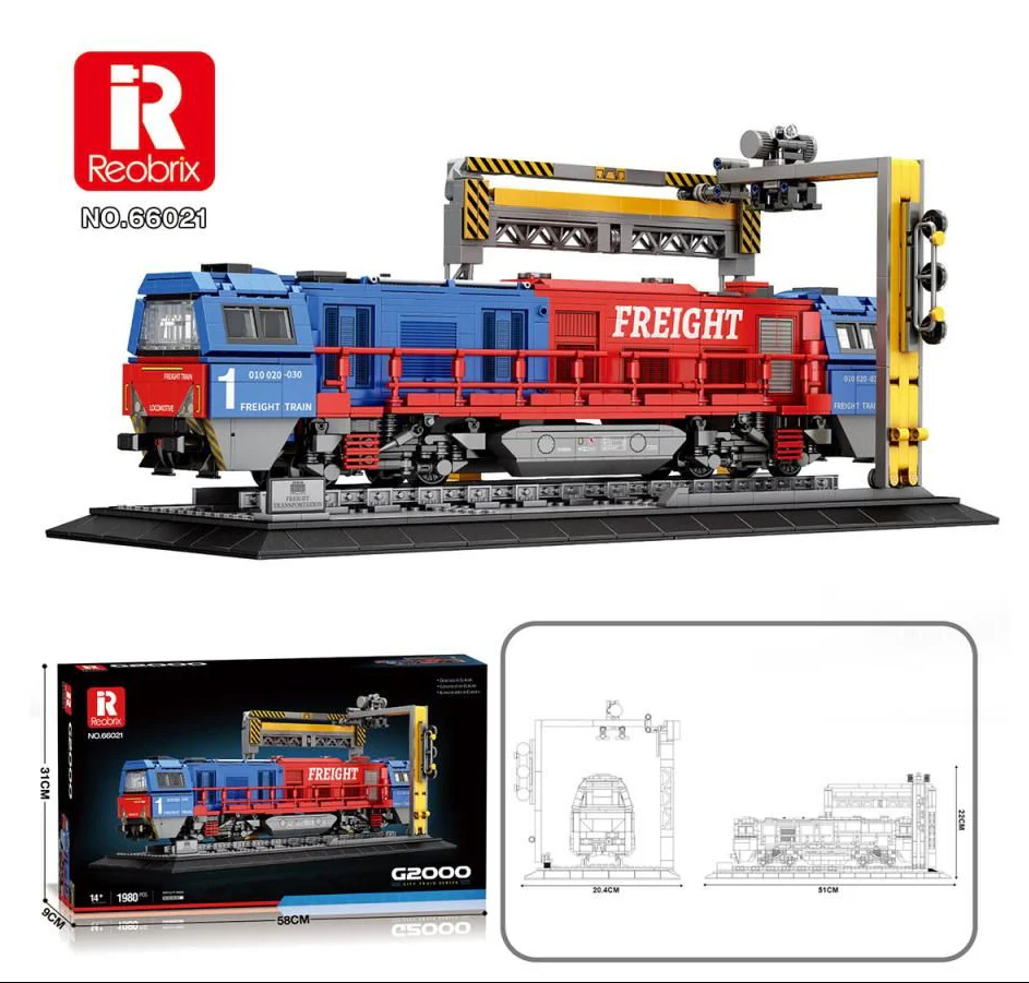 European Diesel Locomotive 1980pc Construction Set - Image 6