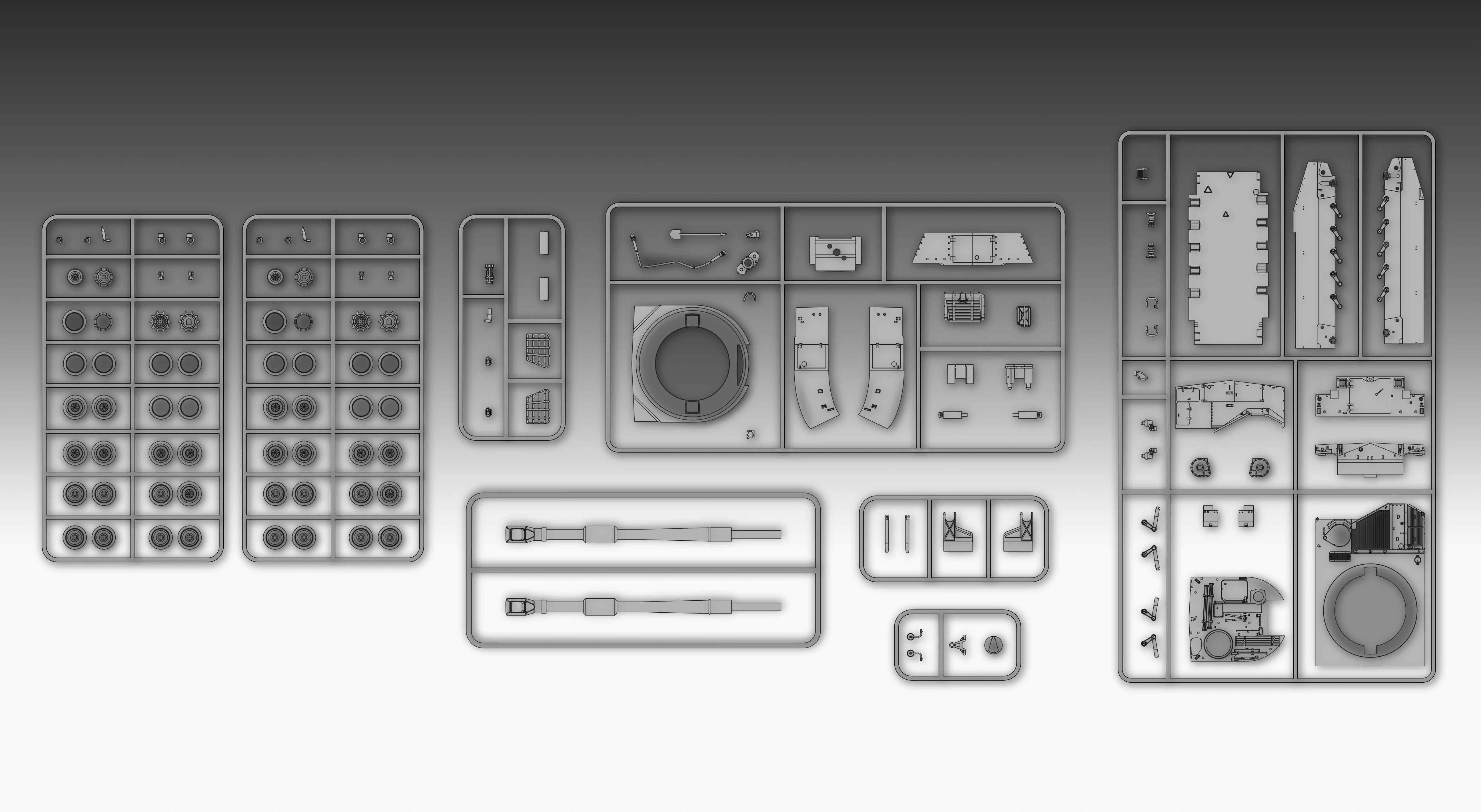 03361 US M109 A2 Tank Model Kit - Image 6