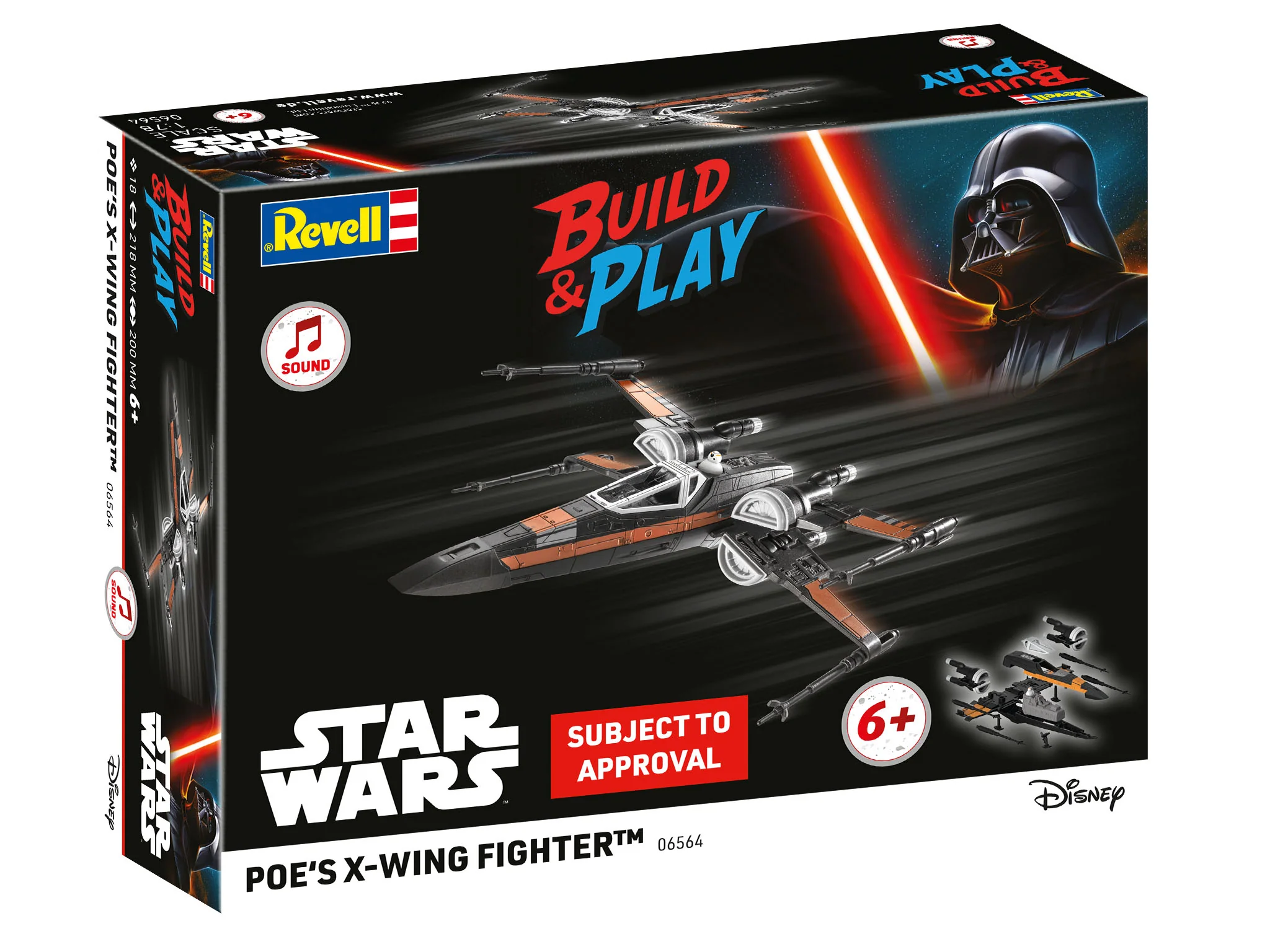 06564 Star Wars Poe's X-Wing Fighter (w-Sound): Build - Play Model Kit - Image 9