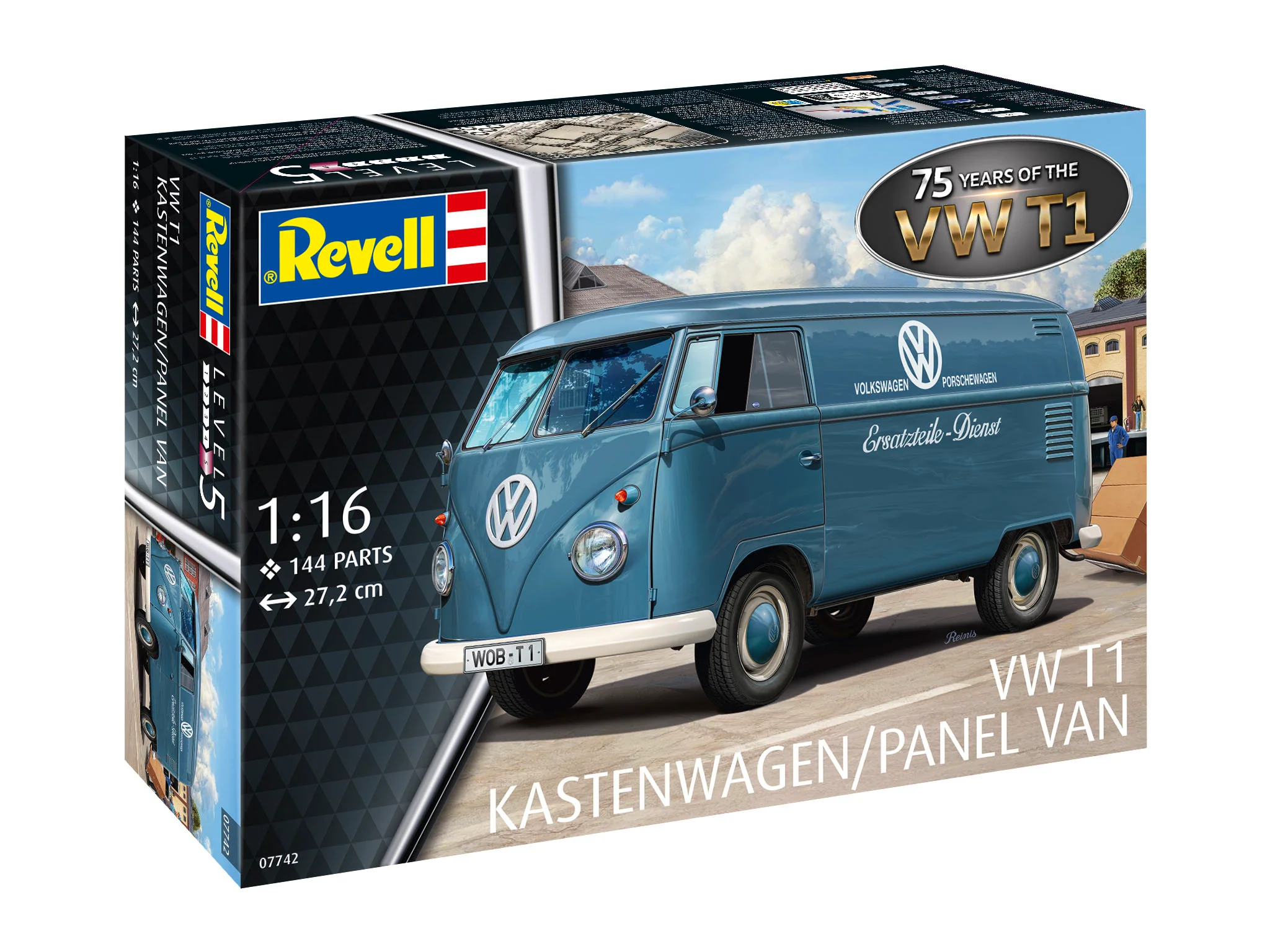 07742 VW T1 Panel Van - 75 Years of the VW T1 Model Kit - Image 12