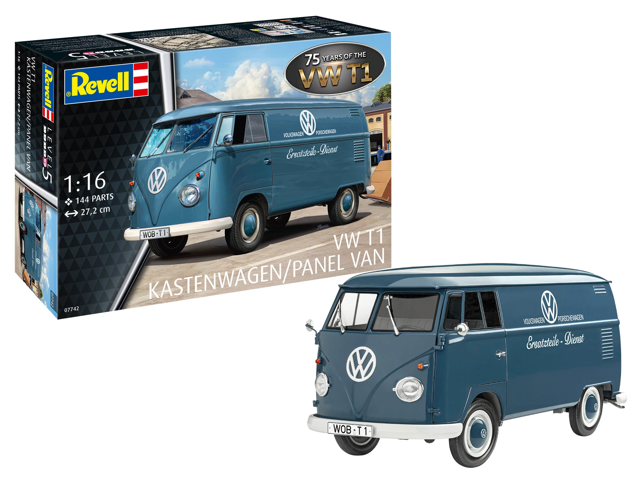 07742 VW T1 Panel Van - 75 Years of the VW T1 Model Kit - Image 2