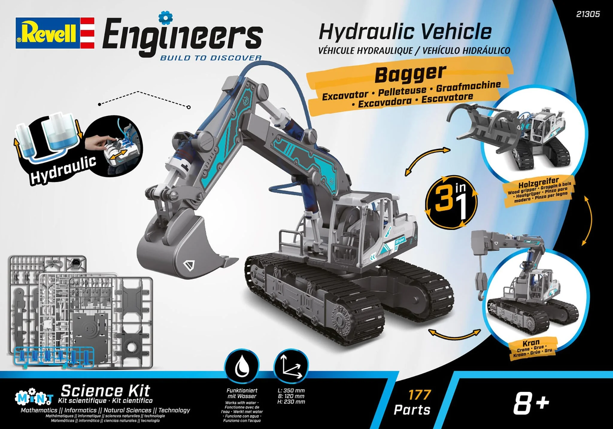 Hydraulic Excavator 3in1 Revell Engineers Kit - Image 4