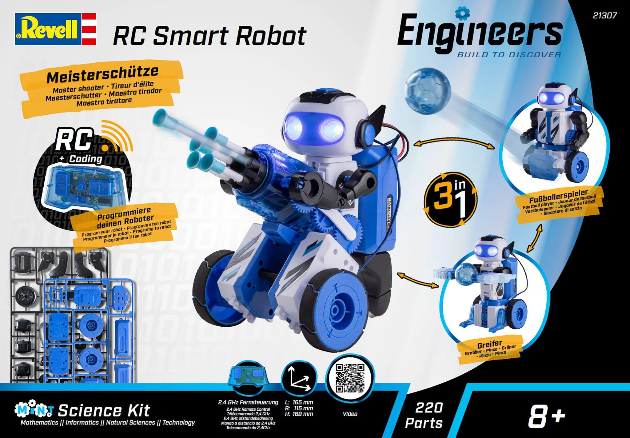 RC Smart Robot 3in1 Revell Engineers Model Kit - Image 2