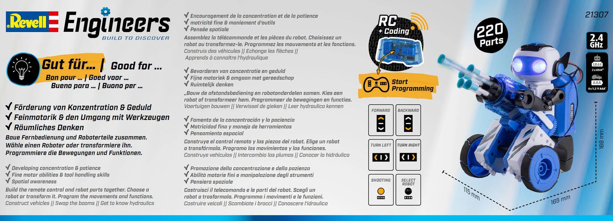 RC Smart Robot 3in1 Revell Engineers Model Kit - Image 3