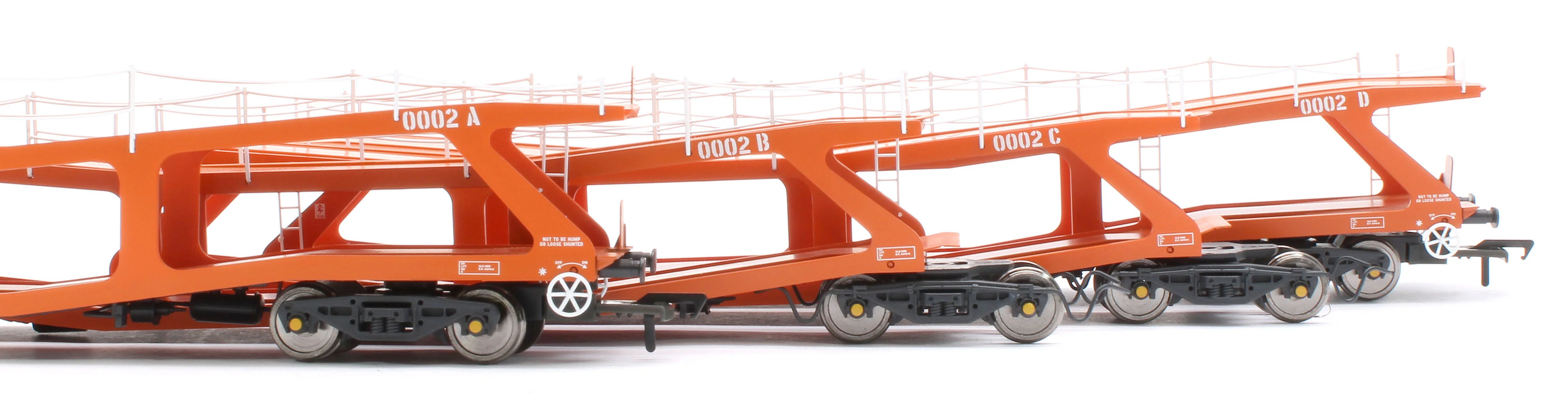 RT-OO-CAR4-403A Quad set Cartic-4 car carrier - Silcock and Collings orange (set A) - Image 7