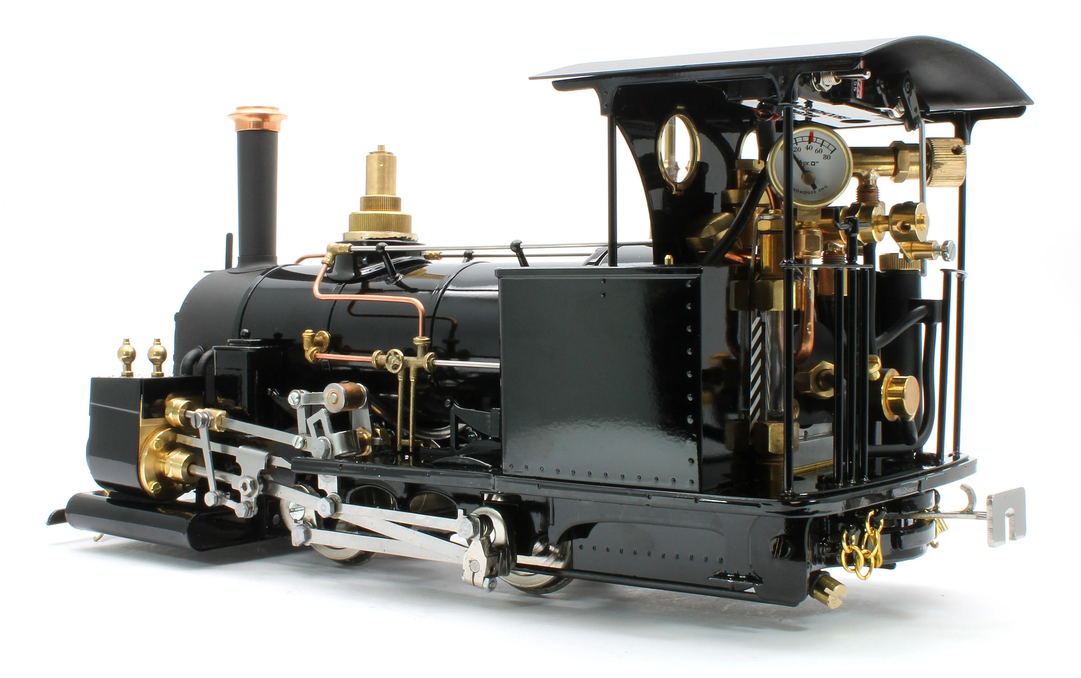 Class A 0-4-0 'Darjeeling' Black (Radio Control, Uninsulated Wheels) Steam Locomotive - Image 3