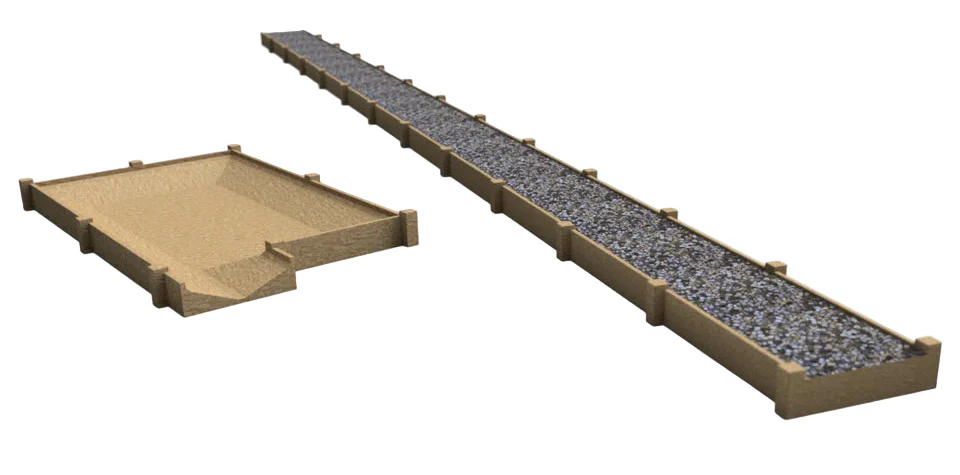 OO Gauge Wooden Walkway Trough (Single Pack) - Unpainted - Image 2