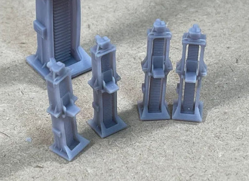 N Gauge Lifting Jacks (Pack of 4) - Unpainted Model Kit - Image 2