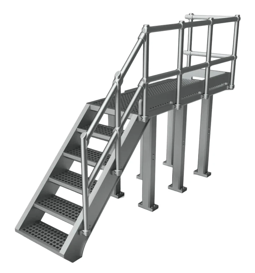 N Gauge Access Platform (V1.5) (Pack of 2) - Unpainted Model Kit