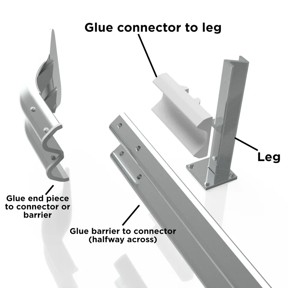 OO Gauge Crash Barriers (28cm) (Single Pack) - Unpainted Model Kit - Image 3