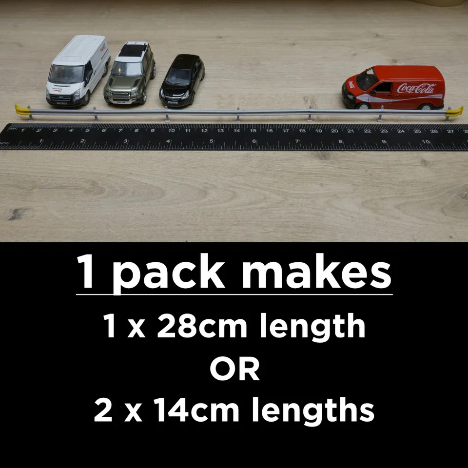 OO Gauge Crash Barriers (28cm) (Single Pack) - Unpainted Model Kit - Image 6