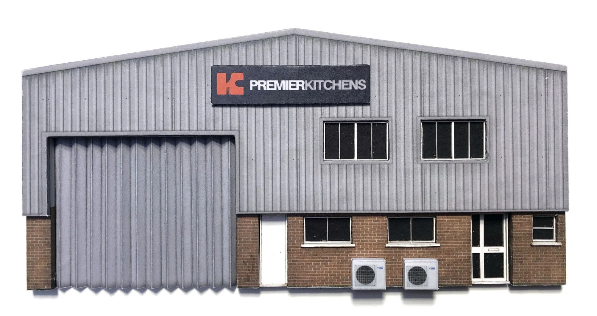 OO Low Relief Modern Industrial Unit Model Kit
