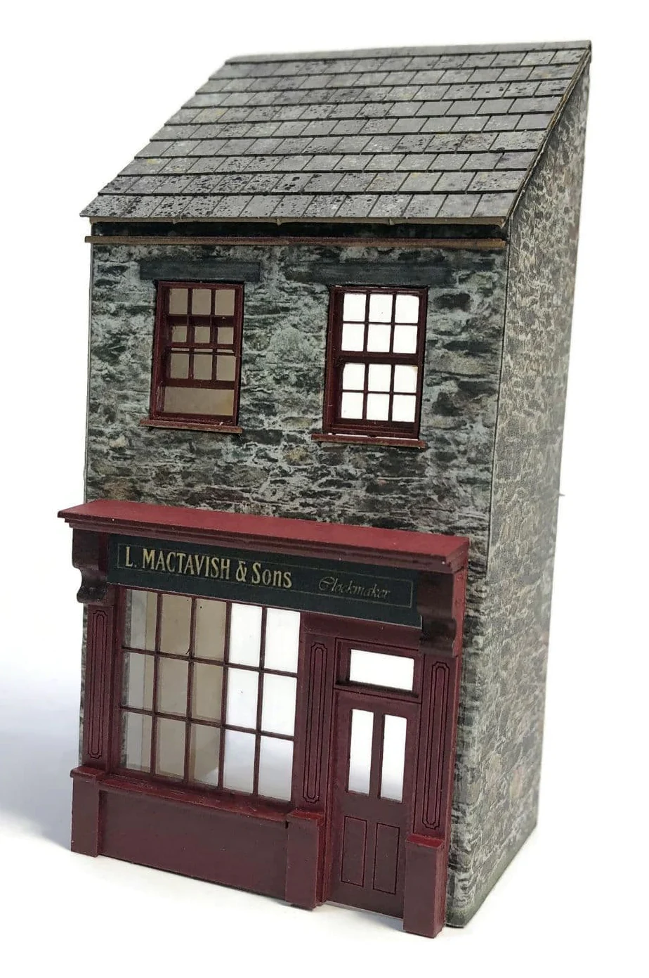 OO Low Relief Period Terraced Shop (Left Side Door) Model Kit - Image 2